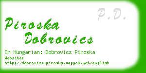 piroska dobrovics business card